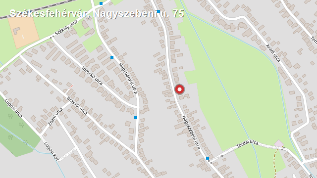 Szekesfehervar, Nagyszebeni utca 75 terkep